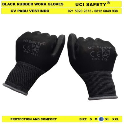 Bahan Nylon Polyester Coating Karet Polyurethane Hand Gloves Industri Pabrik Sarung Tangan - Gambar 3