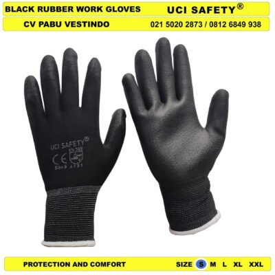 Uci Safety Sarung Tangan Karet Anti Slip PU