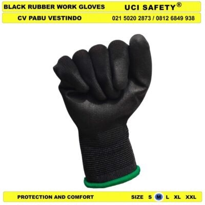 Bahan Nylon Polyester Sarung Tangan Palm Fit Uci Safety Kerja - Gambar 3