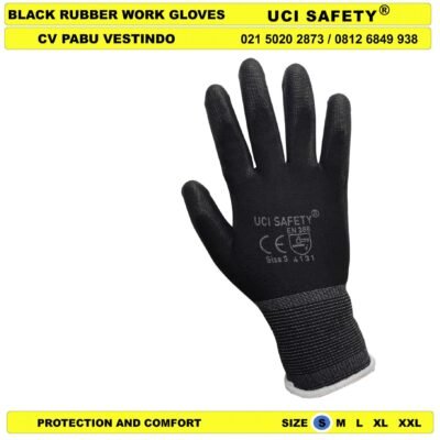 Uci Safety Sarung Tangan Anti Slip Security Satpam Bahan Nylon Polyester