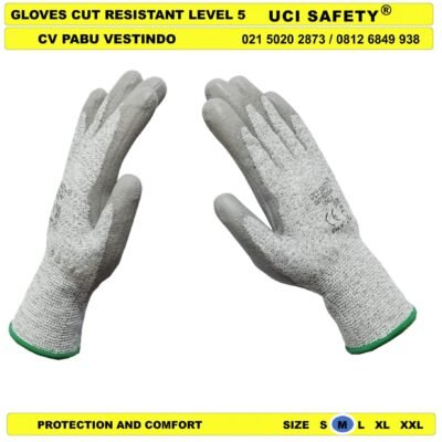 Sarung Tangan Mekanik Hand Gloves Proyek Safety Kerja Hppe Glove - Gambar 3