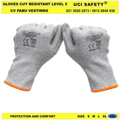 Sarung Tangan Mekanik Hand Gloves Proyek Safety Kerja Hppe Glove