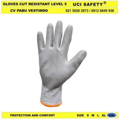 Uci Safety Sarung Tangan Bengkel dilapisi karet Glove - Gambar 4