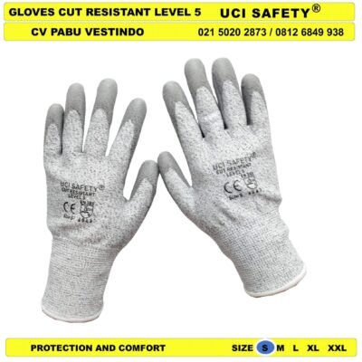 Telapak Tangan Karet Polyurethane Sarung Tangan Industri Glove - Gambar 4