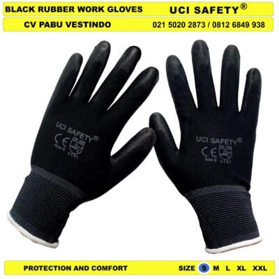 Bahan Nylon Polyester Coating Karet Polyurethane Hand Gloves Industri Pabrik Sarung Tangan