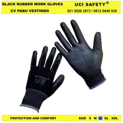 Uci Safety Security Satpam Sarung Tangan Palmfit Coating Karet - Gambar 2