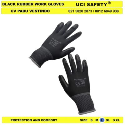 Uci Safety Hand Gloves otomotif Mekanik Bengkel Montir Motor Berkebun Coating Karet Sarung Tangan Uci Safety - Gambar 5