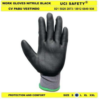 Work Proyek Pengaman kerja Uci Safety Nitril Sarung Tangan - Gambar 2