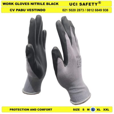 Tukang Work Proyek Nylon Sarung Tangan Uci Safety - Gambar 2