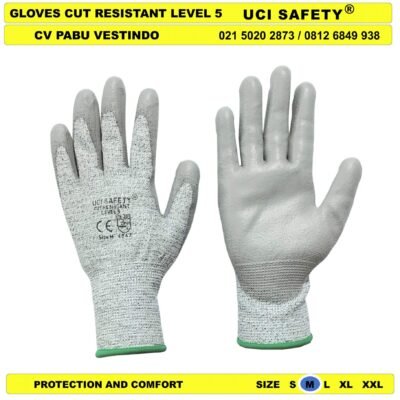 Cut Resistant Level 5 Sarung Tangan Anti Gores Glove