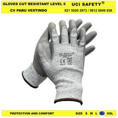 Anti Gores Pabrik Anti Iris Hppe Tebal Glove - Gambar 2
