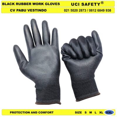 Sarung Tangan Telapak Tangan dilapisi karet Uci Safety Security Satpam