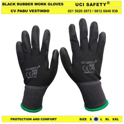 Berkebun Uci Safety Bahan Nylon Polyester Anti Slip Proyek Tukang Bagunan Sarung Tangan - Gambar 2