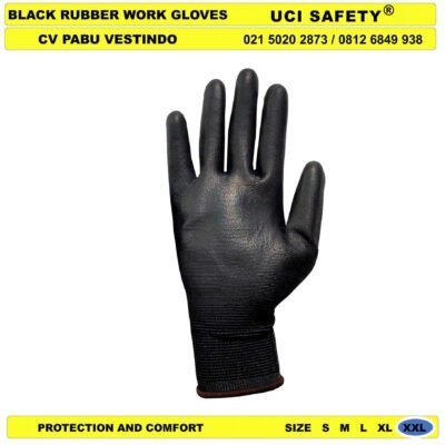 Proyek Tukang Bagunan Sarung Tangan Hitam Black Packing Uci Safety - Gambar 5