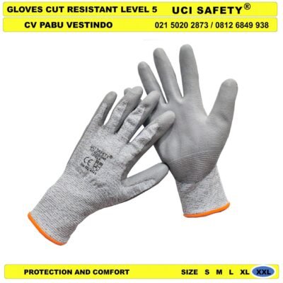 bengkel Anti Iris Hppe Uci Safety Glove