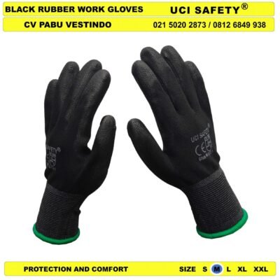 Uci Safety Polyurethane Palm Fit otomotif Mekanik Bengkel Montir Motor Dilapisi Karet - Gambar 2