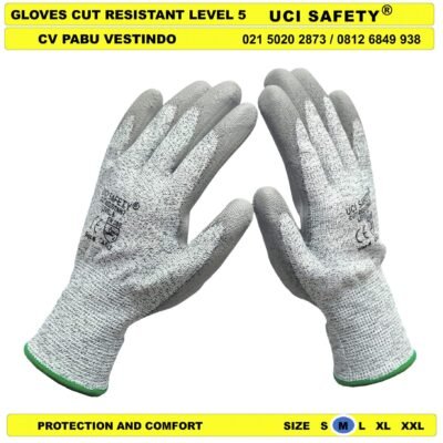 Anti Sayat Tukang Coating Karet Nitril Glove - Gambar 4