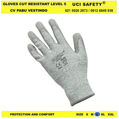 Tukang Pengaman kerja Cutting Ukuran S M L XL XXL Anti Potong Glove - Gambar 2