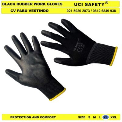Sarung Tangan Pengaman kerja Karet Telapak Tangan dilapisi karet Kerja Uci Safety