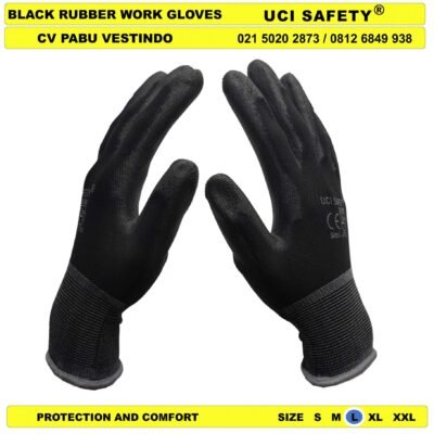 Bahan Nylon Polyester Sarung Tangan Hand Gloves Safety Gloves PU Anti Slip - Gambar 3