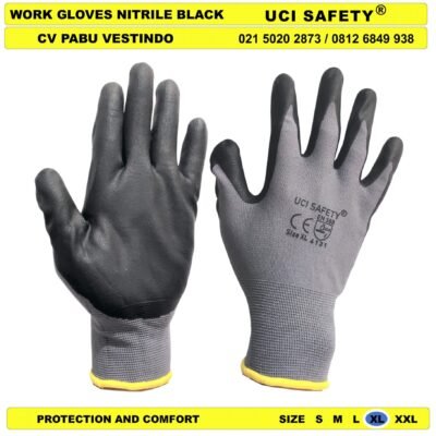 Hitam-Grey Multitask Electrical Security Hand Glove - Gambar 3