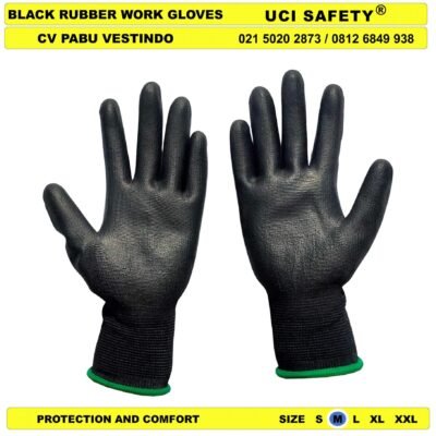 Uci Safety Telapak Tangan dilapisi karet Packing Dilapisi Karet Kerja