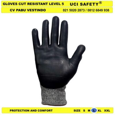 Coating Karet Nitril Proyek dilapisi karet Industri Warna Abu Abu, Hitam Pabrik Safety Kerja Kaca Safety Kerja Glove