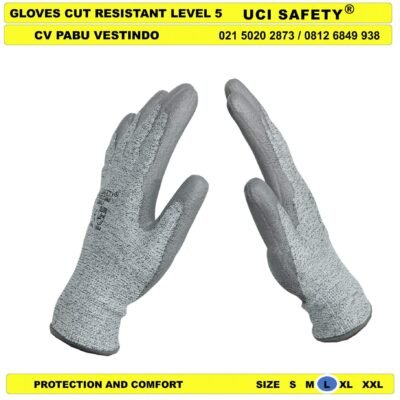 Cutting Tebal Cut Resistant Level 5 Mekanik Anti Licin Glove - Gambar 2