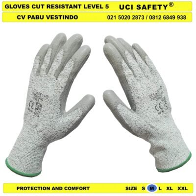Anti Slip safety Gloves Bengkel Anti Licin Pabrik Kawat Besi Baja Glove - Gambar 2