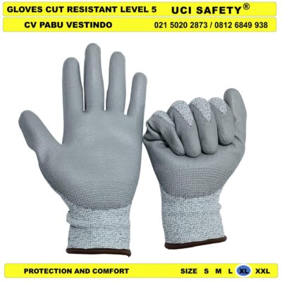 dilapisi karet Pisau Anti Slip Glove - Gambar 3