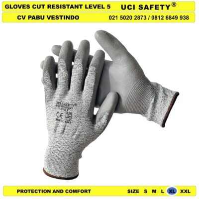 Ukuran S M L XL XXL Cut Resistant Level 5 Mekanik Hand Gloves Glove