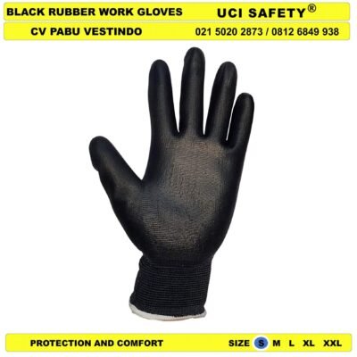 Sarung Tangan Packing Uci Safety Bahan Nylon Polyester Polyurethane