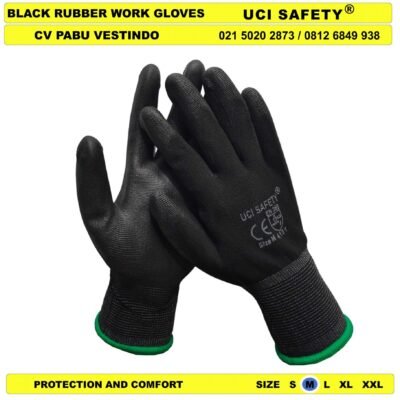 Anti Slip Sarung Tangan Hand Gloves Coating Karet - Gambar 3