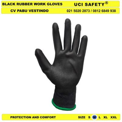 Coating Karet Bahan Nylon Polyester Sarung Tangan Kerja Safety Gloves Dilapisi Karet - Gambar 5