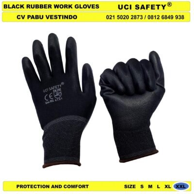 Dilapisi Karet Sarung Tangan Uci Safety Berkebun - Gambar 2