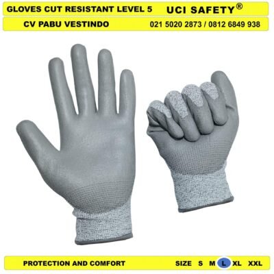safety Gloves Berkebun dilapisi karet Glove - Gambar 5