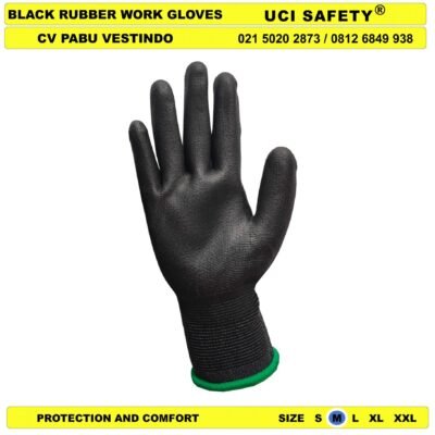 Uci Safety Hitam Black otomotif Mekanik Bengkel Montir Motor Kerja Bahan Nylon Polyester