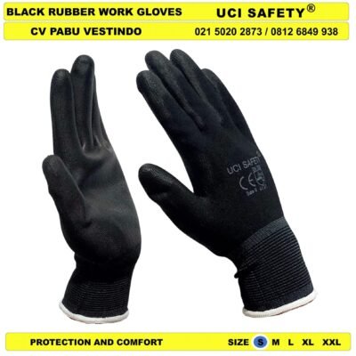 Uci Safety Security Satpam Sarung Tangan Palmfit Coating Karet