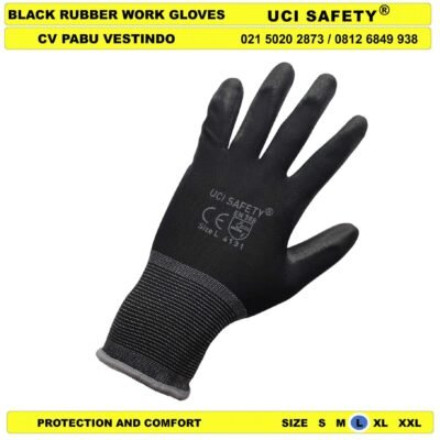 Uci Safety Sarung Tangan Anti Slip Security Satpam Bahan Nylon Polyester - Gambar 5