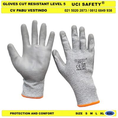Ukuran S M L XL XXL Cut Resistant Level 5 Mekanik Glove