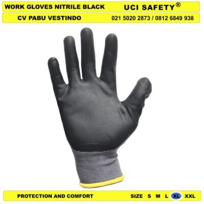 Ukuran M L XL Anti Slip Uci Safety En 388 safety Gloves - Gambar 2
