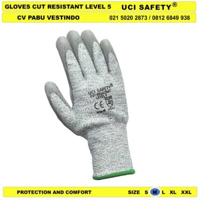 Uci Safety Sarung Tangan Bengkel dilapisi karet Glove - Gambar 3