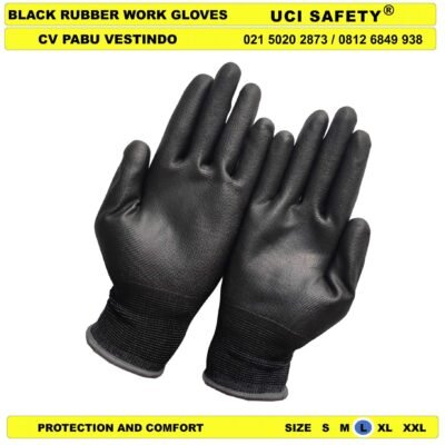 Uci Safety Sarung Tangan Bahan Nylon Polyester Palmfit Coating Karet - Gambar 5
