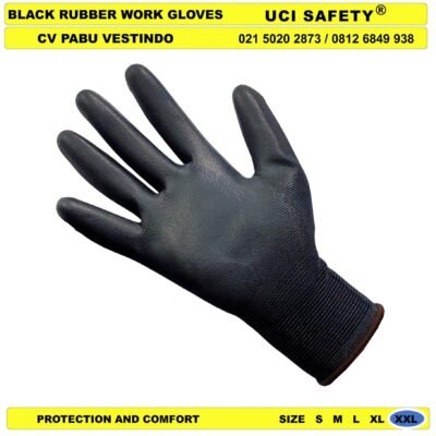 Uci Safety Sarung Tangan Karet Anti Slip PU - Gambar 4