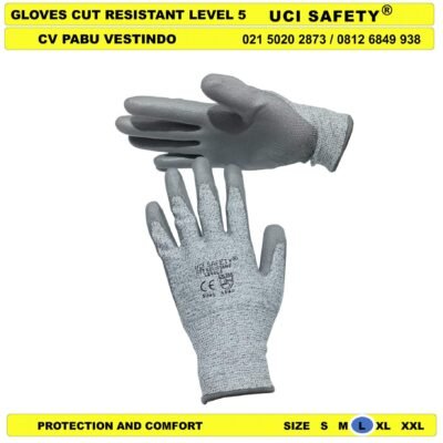 Hand Gloves Kaca Kawat Besi Baja Pertambangan Glove