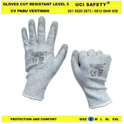 safety Gloves Berkebun dilapisi karet Cutting Glove - Gambar 5