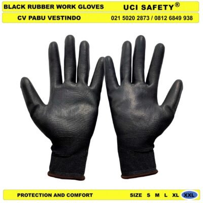 Uci Safety Sarung Tangan Anti Slip Security Satpam Bahan Nylon Polyester - Gambar 4