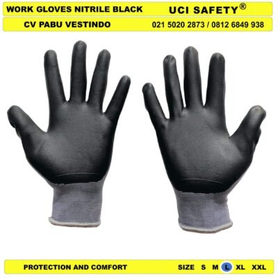 Anti Licin Pengaman kerja Safety Kerja Ukuran M L XL safety Gloves - Gambar 3