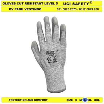 Anti Pisau Potong Industri Safety Kerja Glove - Gambar 5