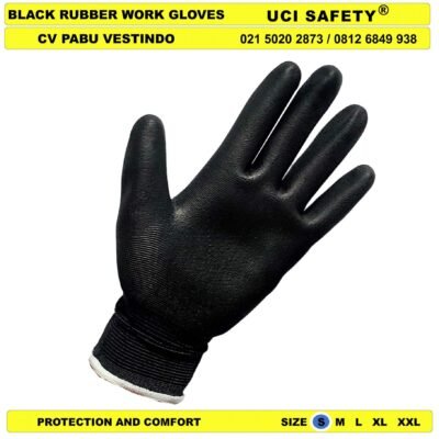 Uci Safety Kerja Safety Gloves Coating Karet Industri Pabrik - Gambar 5